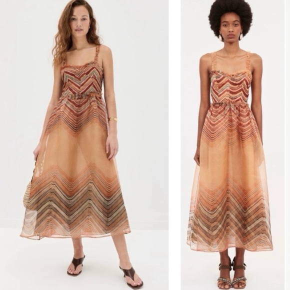 Ulla Johnson Gisele Watercolor Print Silk Sleeveless Midi
Cocktail Dress size 6 - Picture 3 of 12